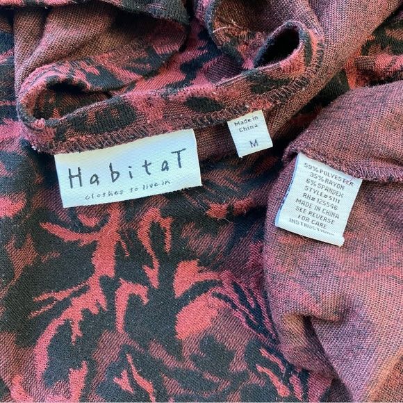 Habitat Floral Jacquard Knit Tunic size Medium red black - Picture 6 of 8
